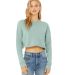 Bella + Canvas 7503 Women's Cropped Crew Fleece DUSTY BLUE front view
