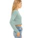 Bella + Canvas 7503 Women's Cropped Crew Fleece DUSTY BLUE side view
