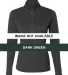 Russel Athletic QZ7EAX Women's Striated Quarter-Zi Dark Green front view