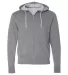 Independent Trading Co. - Unisex Full-Zip Hooded S Gunmetal Heather front view