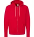 Independent Trading Co. - Unisex Full-Zip Hooded S Red front view