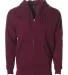 Independent Trading Co. - Full-Zip Hooded Sweatshi Maroon front view