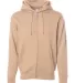 Independent Trading Co. - Full-Zip Hooded Sweatshi Sandstone front view