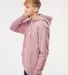 IND4000 Independent Trading Co. Heavyweight hoodie in Dusty pink side view
