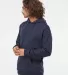 IND4000 Independent Trading Co. Heavyweight hoodie in Slate blue side view