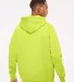IND4000 Independent Trading Co. Heavyweight hoodie in Safety yellow back view
