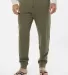 Independent Trading Co. IND20PNT Midweight Fleece  Army front view