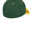 New Era NE704   Shadow Stretch Heather Colorblock  Gold/Dk Grn SH back view
