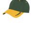 New Era NE704   Shadow Stretch Heather Colorblock  Gold/Dk Grn SH front view