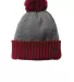 New Era NE904   Colorblock Cuffed Beanie Scarlet/Hth Gy front view