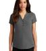Ogio LOG136 OGIO  Ladies Tread Henley Blacktop Hthr front view