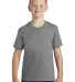 Port & Company PC455Y Youth Fan Favorite Blend Tee Graphite Hthr front view