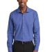 Red House RH390   Slim Fit Nailhead Non-Iron Shirt Medit Blue front view