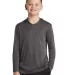 Sport Tek YST358 Sport-Tek  Youth PosiCharge  Comp Iron Grey front view
