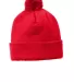 Sport Tek STC37 Sport-Tek  Solid Pom Pom Beanie True Red front view