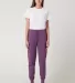 Cotton Heritage W7280 Women's French Terry Jogger in Fig purple front view