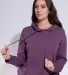 Cotton Heritage W2280 WOMEN'S FRENCH TERRY HOODIE Fig Purple front view