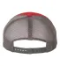 Richardson Hats 111 Garment-Washed Trucker Cap in Red/ charcoal back view