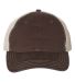 Richardson Hats 111 Garment-Washed Trucker Cap in Brown/ khaki