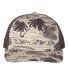 Richardson Hats 112P Patterned Snapback Trucker Ca in Island print khaki/ brown front view