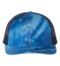 Richardson Hats 112P Patterned Snapback Trucker Ca in Realtree fishing light blue/ navy front view