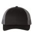 Richardson Hats 115 Low Pro Trucker Cap Black/ Charcoal front view