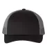 Richardson Hats 115 Low Pro Trucker Cap in Black/ charcoal front view