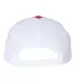 Richardson Hats 115 Low Pro Trucker Cap in Red/ white back view