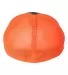 Richardson 110 Fitted Trucker Hat with R-Flex in Charcoal/ neon orange back view