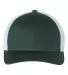 Richardson 110 Fitted Trucker Hat with R-Flex in Dark green/ white front view