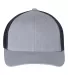 Richardson 110 Fitted Trucker Hat with R-Flex in Heather grey/ navy front view