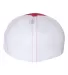 Richardson 110 Fitted Trucker Hat with R-Flex in Red/ white back view