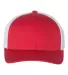 Richardson 110 Fitted Trucker Hat with R-Flex in Red/ white front view