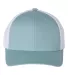 Richardson 110 Fitted Trucker Hat with R-Flex in Smoke blue/ white front view