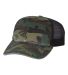 Richardson Hats 111P Washed Printed Trucker Cap Army Camo/ Black side view