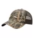 Richardson Hats 111P Washed Printed Trucker Cap in Shadow grass blades/ brown front view