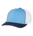 Richardson Hats 172 Fitted Pulse Sportmesh Cap wit Columbia Blue/ White/ Navy Tri side view