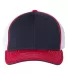 Richardson Hats 172 Fitted Pulse Sportmesh Cap wit Navy/ White/ Red Tri front view