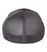 Richardson Hats 172 Fitted Pulse Sportmesh Cap wit Maroon/ Charcoal/ Black Tri back view