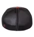 Richardson Hats 172 Fitted Pulse Sportmesh Cap wit White/ Black/ Orange Tri back view