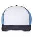 Richardson Hats 172 Fitted Pulse Sportmesh Cap wit White/ Columbia Blue/ Navy Tri front view