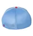 Richardson Hats 172 Fitted Pulse Sportmesh Cap wit White/ Columbia Blue/ Red Tri back view