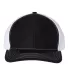 Richardson Hats 312 Twill Back Trucker Cap in Black/ white front view