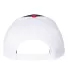 Richardson Hats 312 Twill Back Trucker Cap in Black/ white/ red back view