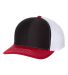 Richardson Hats 312 Twill Back Trucker Cap Black/ White/ Red side view
