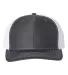 Richardson Hats 312 Twill Back Trucker Cap in Charcoal/ white front view