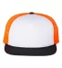 Richardson Hats 113 Foam Trucker Cap White/ Neon Orange/ Black front view