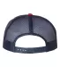 Richardson Hats 113 Foam Trucker Cap White/ Navy/ Red back view