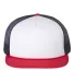 Richardson Hats 113 Foam Trucker Cap White/ Navy/ Red front view