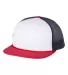 Richardson Hats 113 Foam Trucker Cap White/ Navy/ Red side view